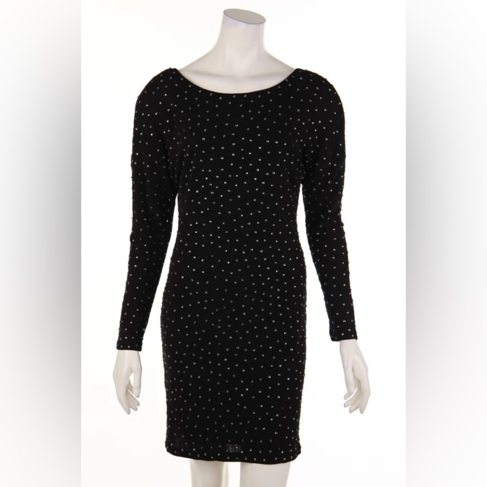 Jimmy Choo for H&M Rhinestone Dress Low Back Bodycon Sparkly Designer size XS